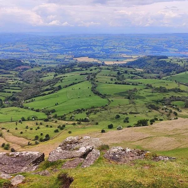 Looking down at Pen yr Heol from the Black Mountains