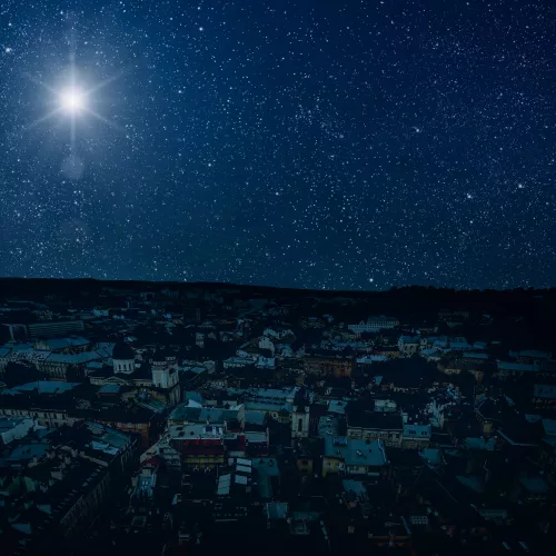 Night time town