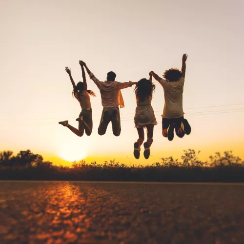 Youth jumping