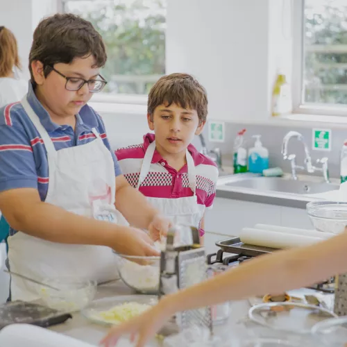Boys baking on SU Holiday Bake Off