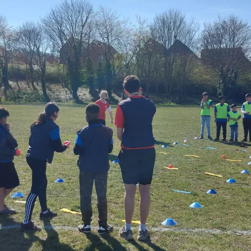 Sports Team and children