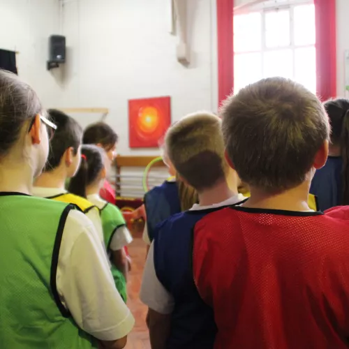 Backs of childrens heads
