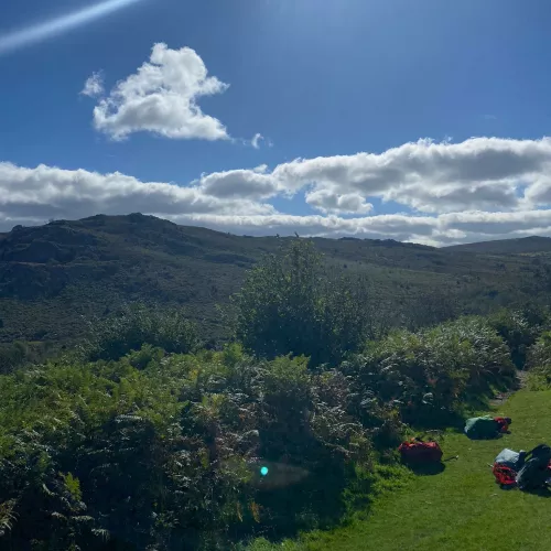 View over dartmoor in the sunshine