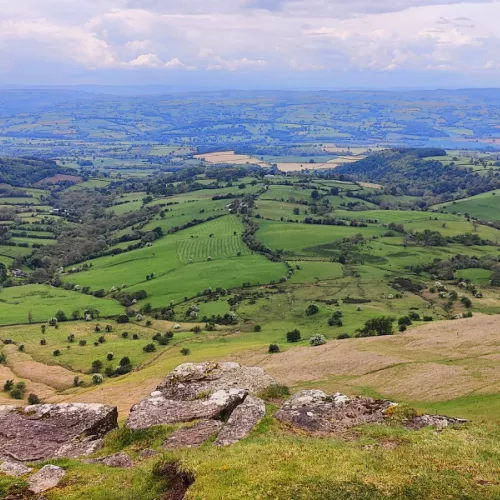 Looking down at Pen yr Heol from the Black Mountains